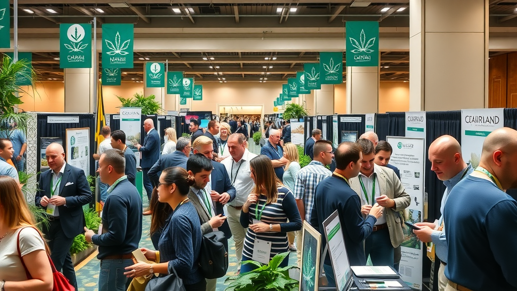 Maryland cannabis vendor fair with entrepreneurs networking at Baltimore event