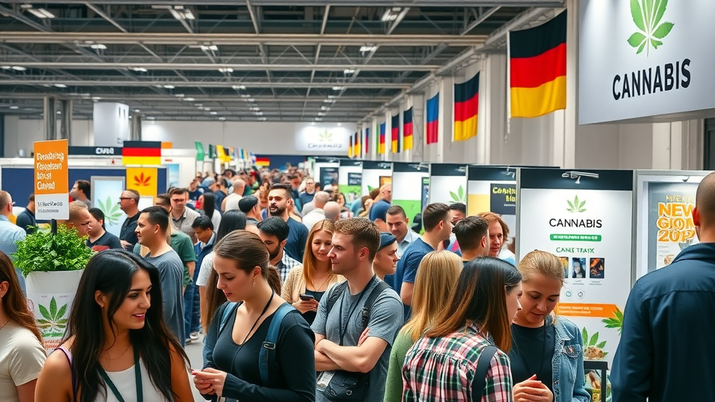 Cannafair 2025 in Germany expo crowd at Düsseldorf Messe cannabis event