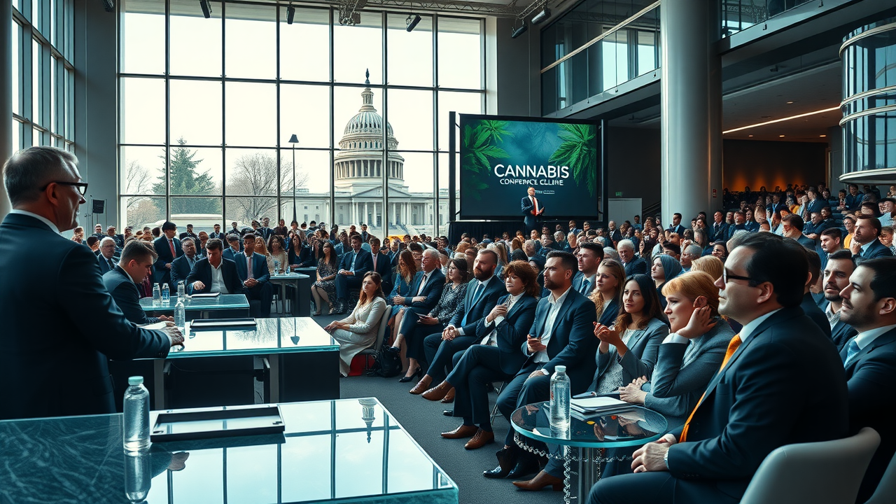 Keynote speakers and audience at pbc conference 2025 with DC backdrop