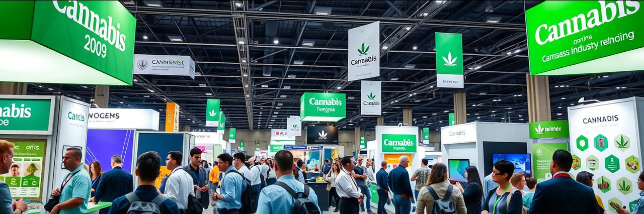 Cannacon Midwest St. Paul expo attendees at cannabis industry convention booths